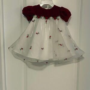 Bonnie Baby Red and White Formal Dress